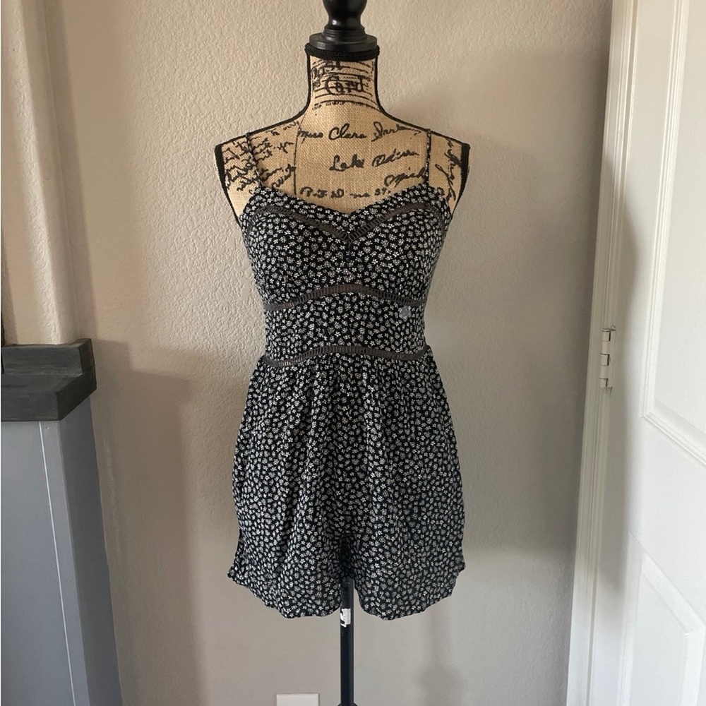 Aeropostale Black and White Floral Dress